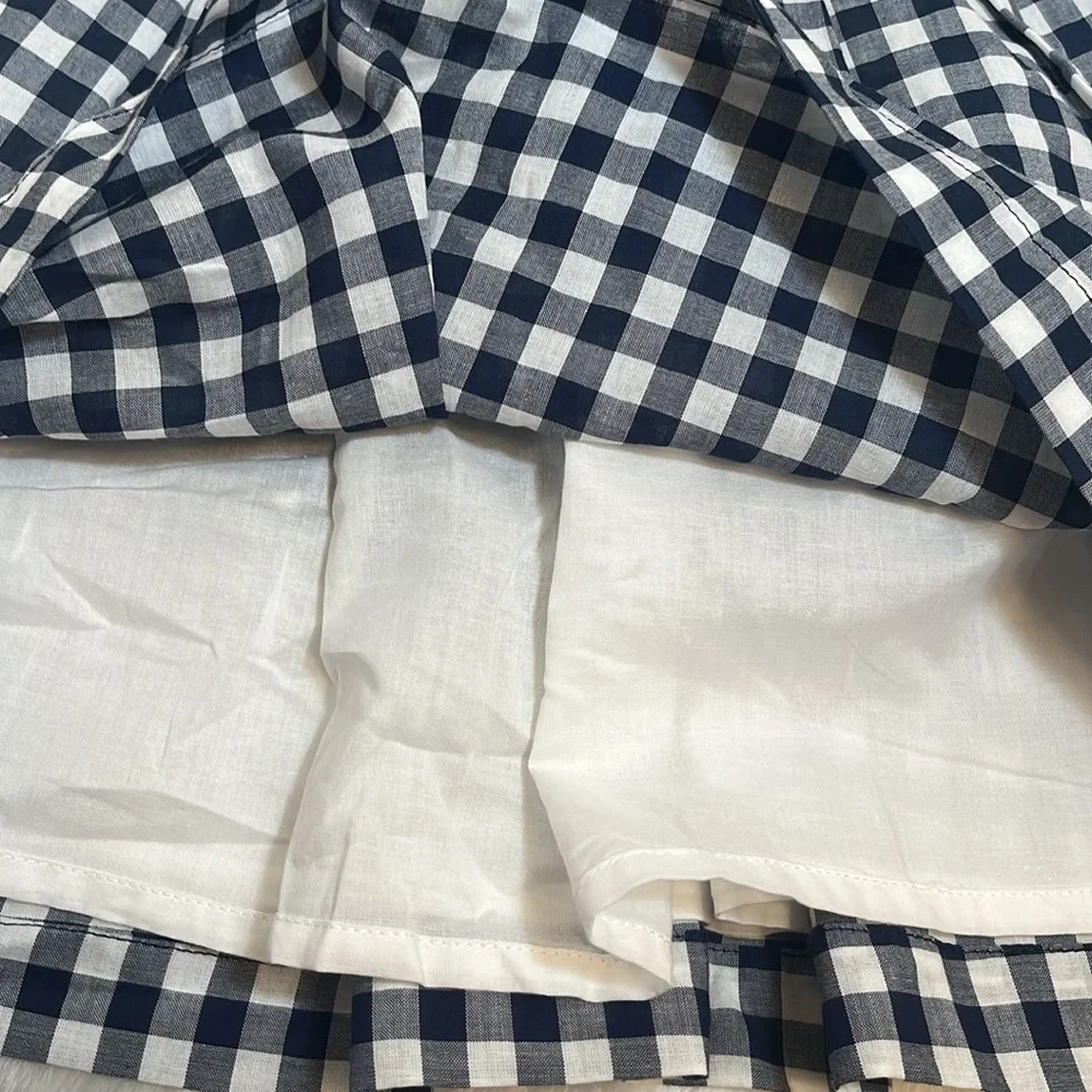 NWT Gymboree Navy Plaid Baby Dress